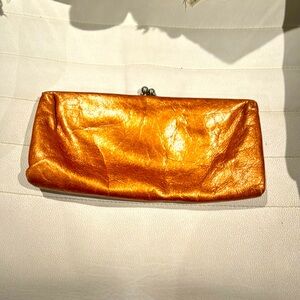 Hobo brand leather clutch orange